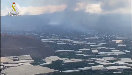 Imágenes aéreas de los daños causados por el volcán de La Palma