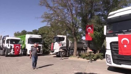 Mardin Büyükşehir Belediyesine hibe edilen araçlar törenle teslim edildi