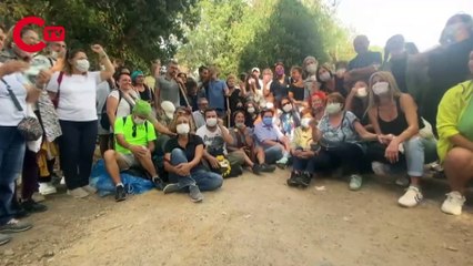 Yurttaşlar, Validebağ'a dökülen kumları böyle topladı