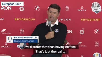 Скачать видео: Harrington and Stricker excited for wild US crowd at Ryder Cup