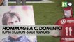 L'hommage rendu à C. Dominici avant le match Toulon / Stade Français - Top 14