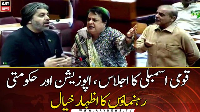 National Assembly session, opposition and government leaders express their views