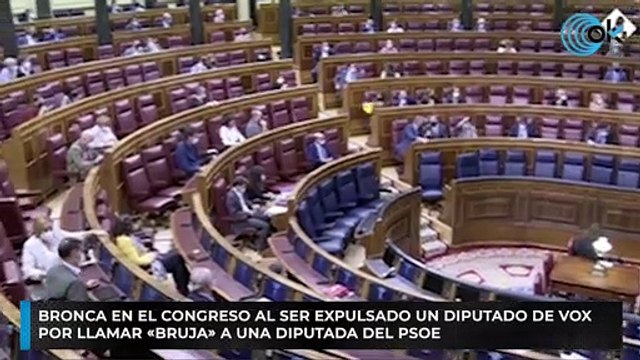 Bronca en el Congreso al ser expulsado un diputado de Vox por llamar «bruja» a una diputada del PSOE