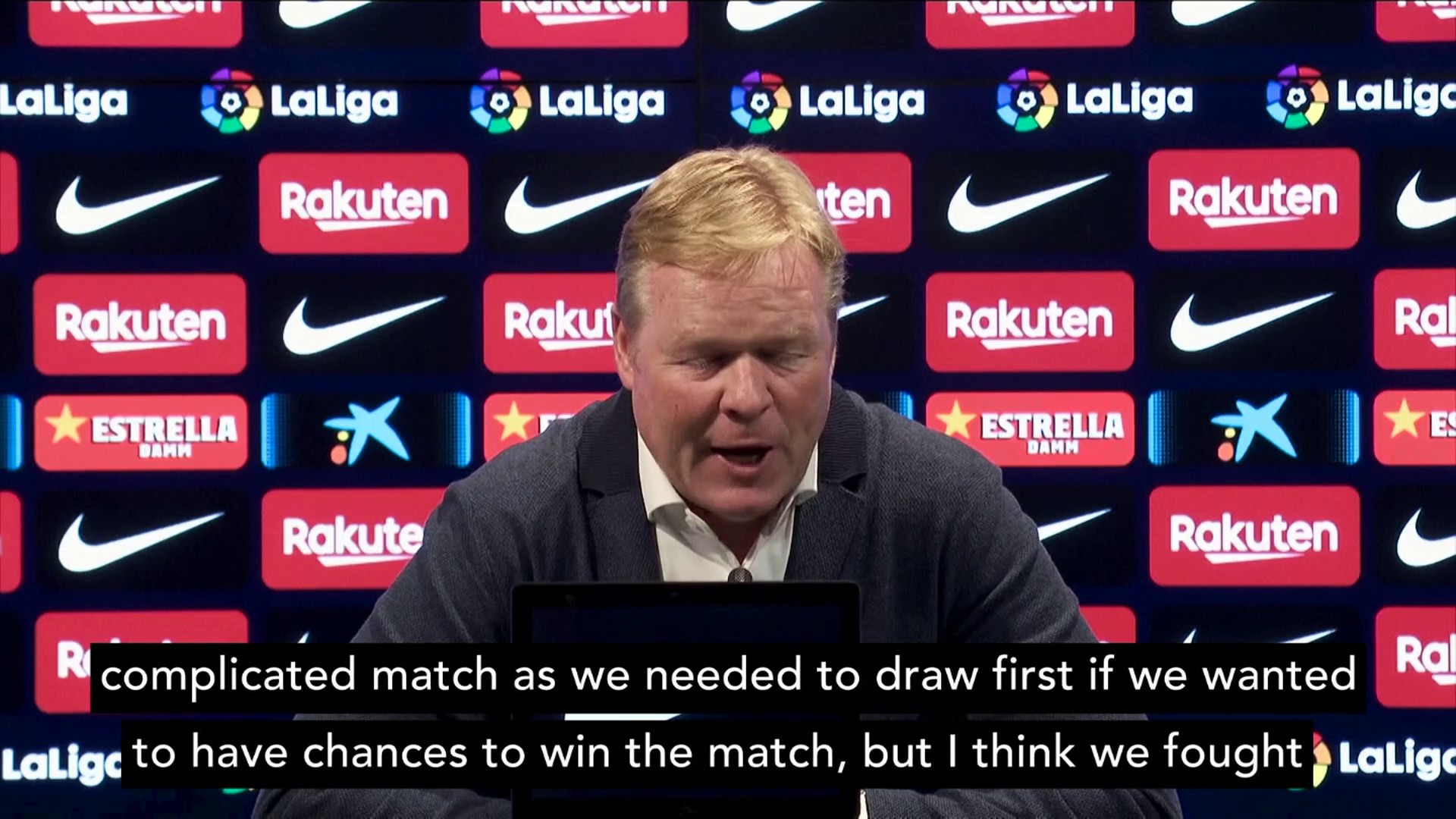 Koeman: "You cannot be happy to draw against Granada at home"
