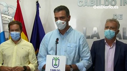 Pedro Sánchez: "La gestión de la crisis no termina cuando la lava llega al mar, sino cuando la Palma haya vuelto a la normalidad"