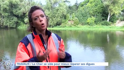 TRAVAUX / Le Cher se vide pour mieux réparer ses digues