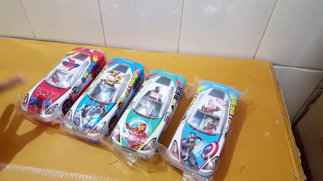 Unboxing and Review of Sports Car Art Metal Pencil Box with marvel characters ironman, captain america, spiderman