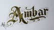  Dibujando lettering AMBAR Tattoo LETTERING Fancy Chicano lettering  TATUAJES de LETRAS