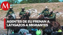 Patrulla fronteriza de EU detienen a migrantes con latigazos