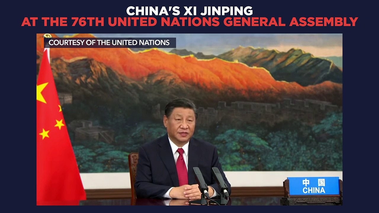 China president Xi Jinping at the 76th United Nations General Assembly