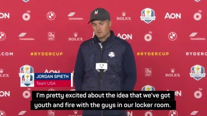 Download Video: Spieth hoping 'youth and fire' can spark Team USA to Ryder Cup glory