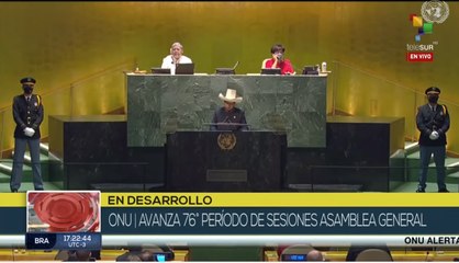 Pedro Castillo reafirma su cooperación con la ONU por una transformación social