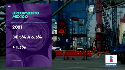 OCDE prevé que el PIB de México crezca 6.3% en 2021
