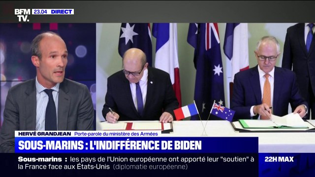 Hervé Grandjean (ministère des Armées) sur les sous-marins: Il y a eu une duplicité de la part de l'exécutif australien vis-à-vis de ses propres équipes