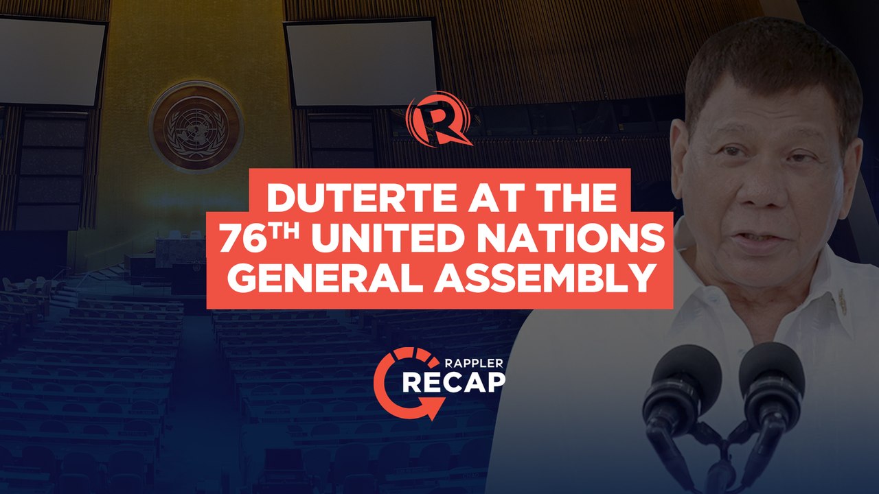 Rappler Recap_ President Rodrigo Duterte at the 76th United Nations General Assembly