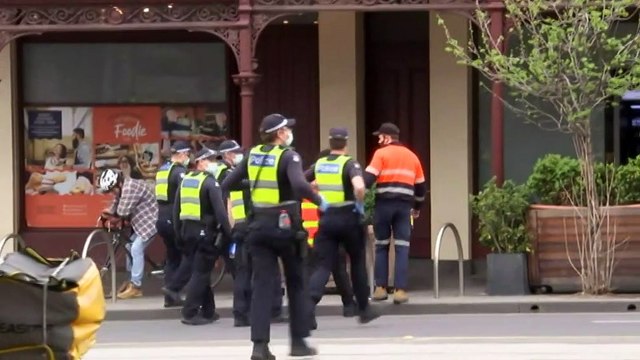 Police out in force to disperse anti-lockdown protests