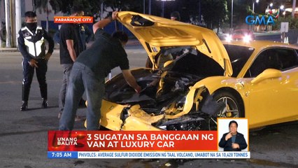 3 sugatan sa bangaan ng van at luxury car | UB