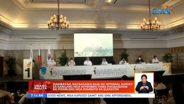 1Sambayan, nagsagawa raw ng internal survey sa kanilang mga miyembro para pagbasehan ng posibleng mga pambato sa eleksyon | UB