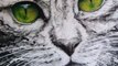 Artist Makes Painting of Their Cat Using Calligraphy