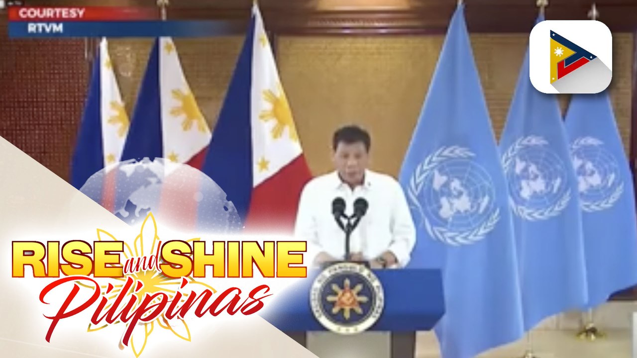 Pangulong Duterte, ipinanawagan ang pantay na distribusyon ng COVID-19 vaccine sa 76th session ng UNGA; Pagtugon sa Climate Change, tinutukan din