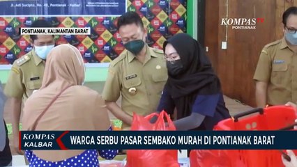 Pasar Sembako Murah di Pontianak Barat Diserbu Warga
