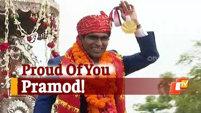 Paralympics Gold Medallist Pramod Bhagat Receives Roaring Welcome At Home In Odisha