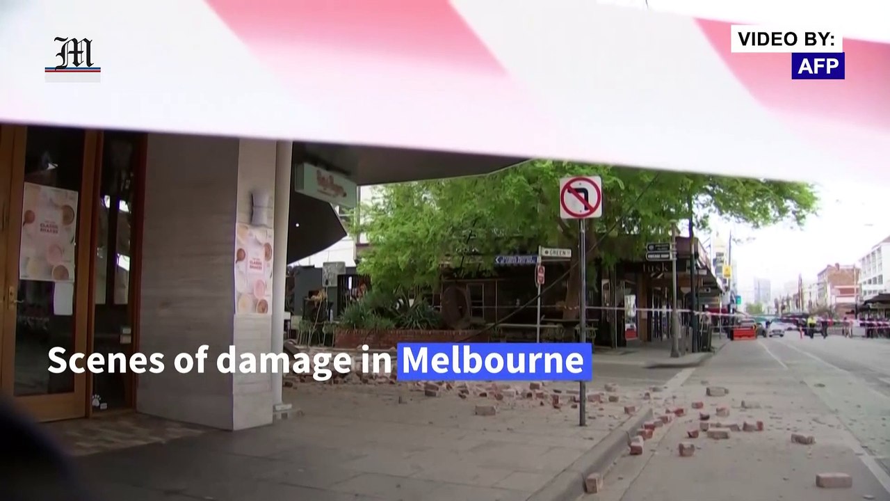 Damage in Melbourne after rare quake