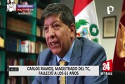 Murió a los 61 años Carlos Ramos Núñez, magistrado del Tribunal Constitucional