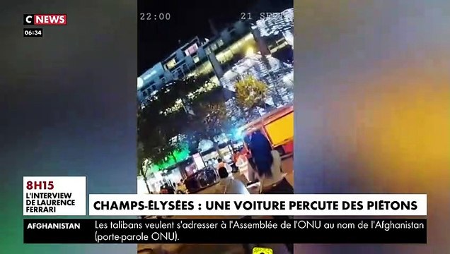 Champs- Elysées : Une voiture a fauché plusieurs piétons cette nuit avant de se renverser, faisant plusieurs blessés dont trois en urgence absolue