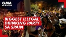 Biggest illegal drinking party sa Spain | GMA News Feed