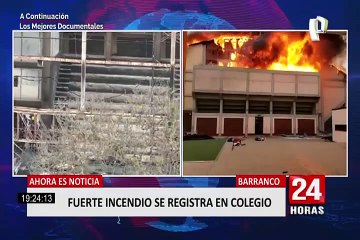 Barranco: controlan incendio en techo del coliseo de colegio Santa Rosa