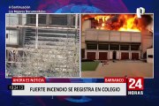 Barranco: controlan incendio en techo del coliseo de colegio Santa Rosa