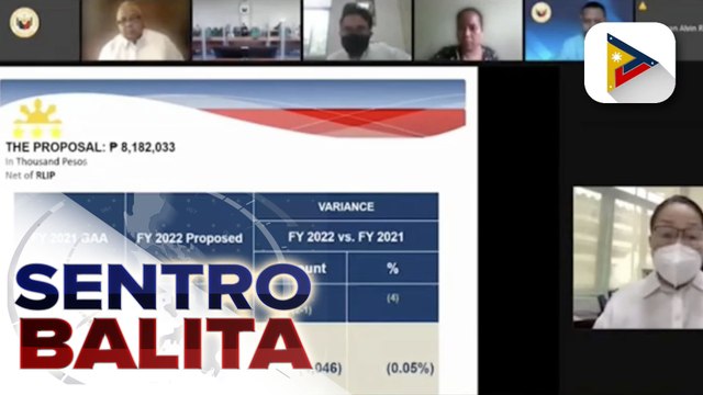 Panukalang budget ng Office of the President para sa 2022, sumalang na sa Senado