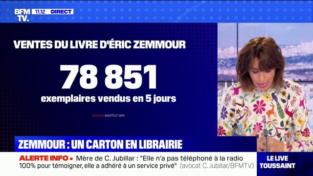 78 851 exemplaires vendus en 5 jours: le carton du livre d'Éric Zemmour