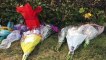 Floral tributes outside Outwood Academy City in Sheffield.