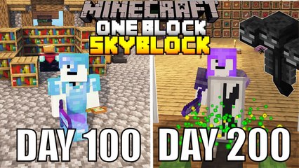I Spent 200 Days in ONE BLOCK Minecraft... Here's What Happened - video  Dailymotion