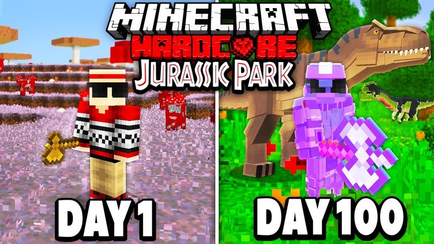 I Survived 100 Days in Jurassic Park on Minecraft.. Here's What Happened..  - video Dailymotion