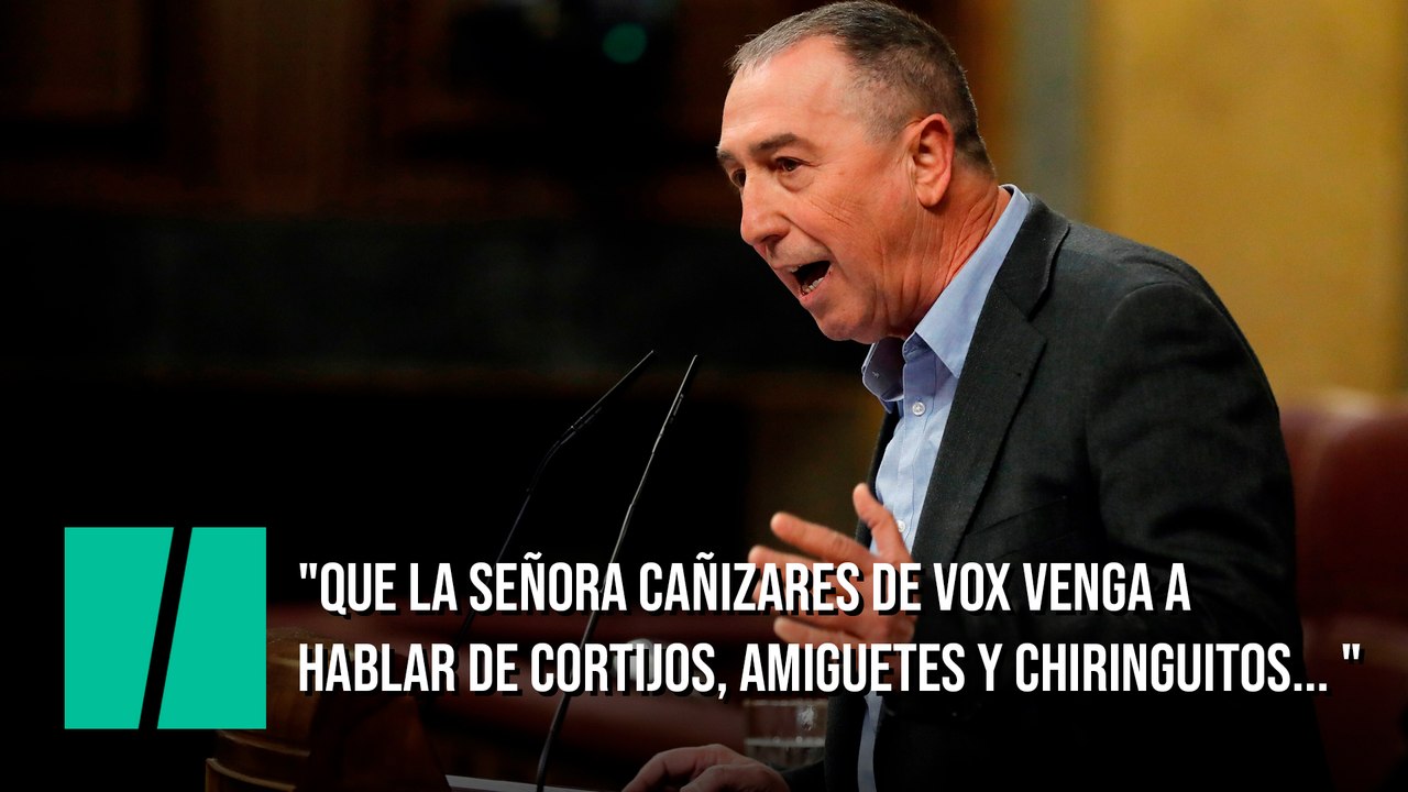 Joan Baldoví: "Que la señora Cañizares de Vox venga a hablar de cortijos, amiguetes y chiringuitos... "