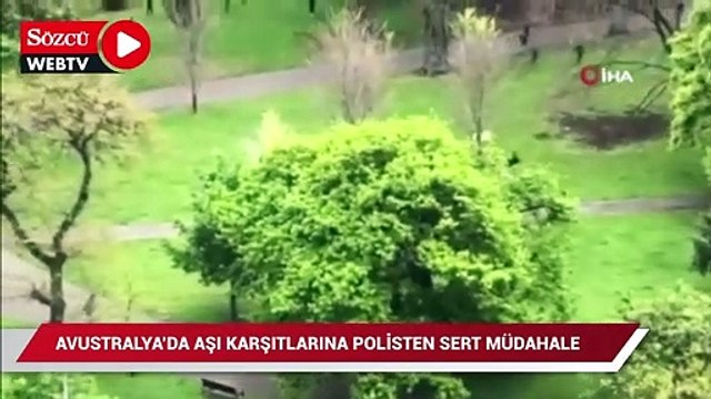 Avustralya polisinden aşı karşıtı protestoculara plastik mermili müdahale