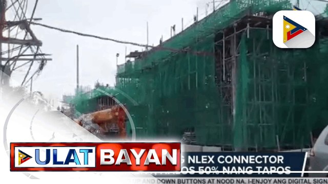 Konstruksyon ng NLEX connector first segment, halos 50% nang tapos