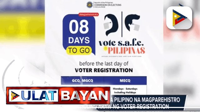 COMELEC, hinikayat ang mga Pilipino na magparehistro na sa mga huling araw ng voter registration; Mobile App para sa ligtas at mas madaling pagpaparehistro ng mga botante, inilunsad