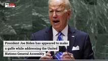 Biden makes embarrassing gaffe during first UN address