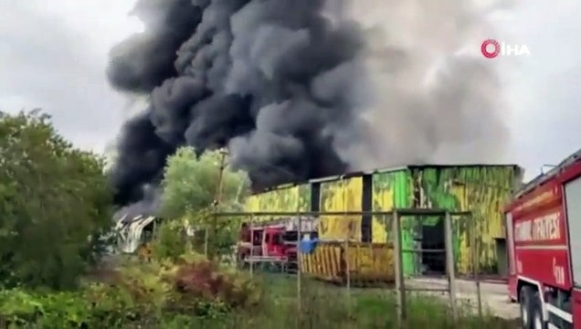 Şile’de fabrika yangını! Helikopterden müdahale