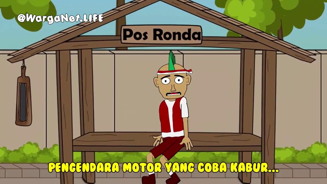 Kabur dari Razia di Jalur Busway _ Animasi Kartun Lucu