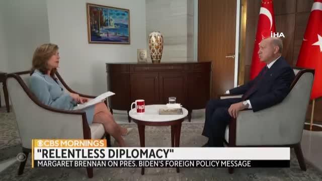 Cumhurbaşkanı Erdoğan, CBS televizyonuna konuştuCumhurbaşkanı Erdoğan: Amerika orada niçin var? Önce bu soruların cevabını vermesi gerek Ülkemize...