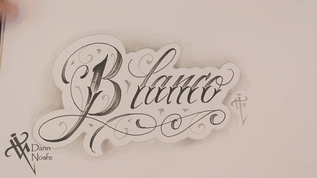 Dibujando lettering BLANCO LETTERING Fancy Chicano lettering ✨ - Nosfe Ink Tattoo