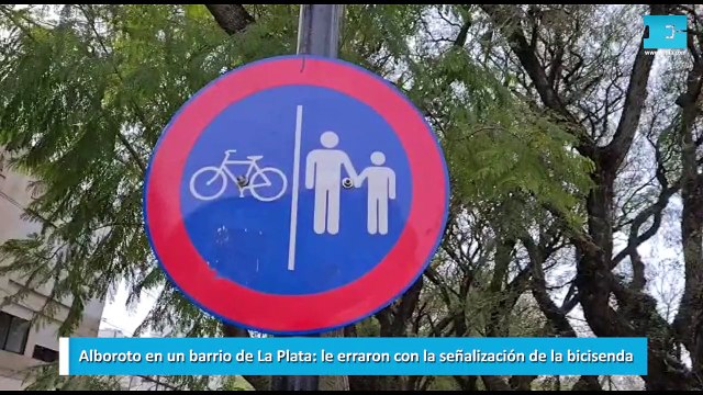 Alboroto en un barrio de La Plata le erraron con la señalización de la bicisenda