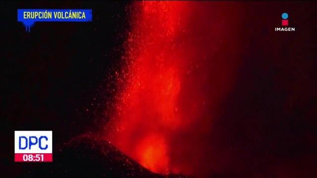 Continúa destrucción por erupción del volcán Cumbre Vieja en España