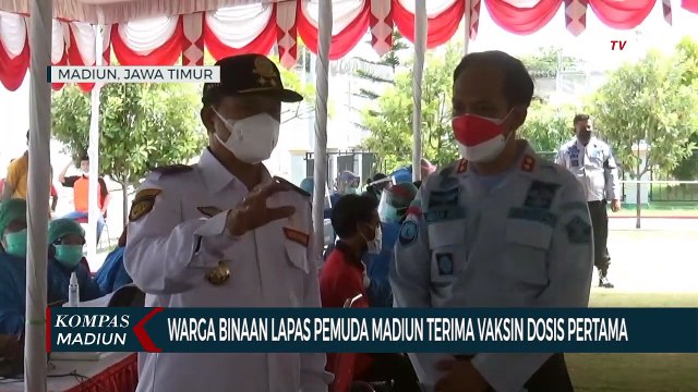 Warga Binaan Lapas Pemuda Madiun Terima Vaksin Dosis Pertama