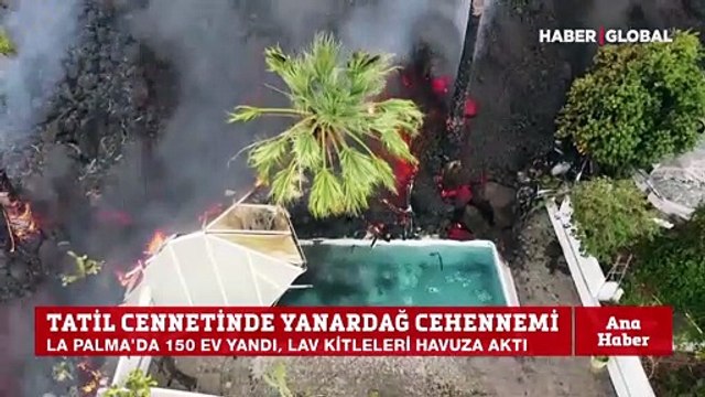 Kanarya Adaları'nda lavlar evleri yaka yaka ilerliyor! Volkanik patlama depremi de tetikledi